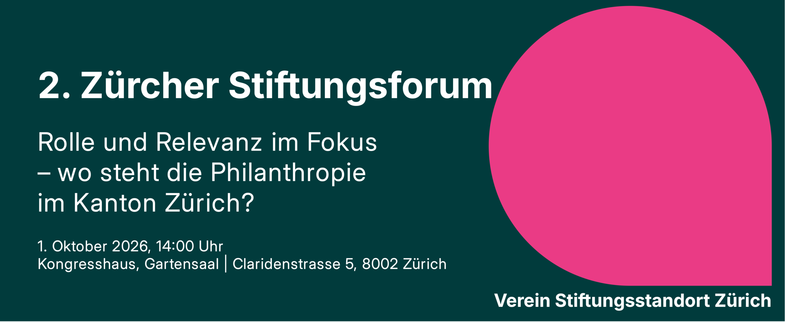 2. Zürcher Stiftungsforum: 1.10.26
